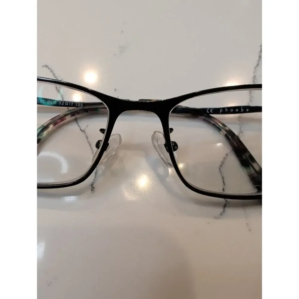 Phoebe Couture Eyeglasses Frame P268 Women's Black Tortoise Full Rim 52-16-135